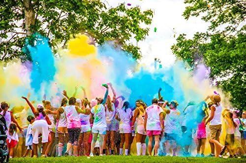Color Blaze Holi Colored Powder - 5 lbs of Blue Powdered Color - for Fun Runs, Color Toss, Rangoli, Powder War, Backyard Party & Festivals - Pack of 1 Colorful Bag - 5 Pounds in Bulk - Blue