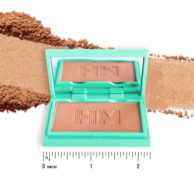 Travel Size Mini Pressed Powder - Haute Minute Makeup Complexion Perfection Mini Powder - Perfect For Travel or Your Purse! (Neutral Tan)