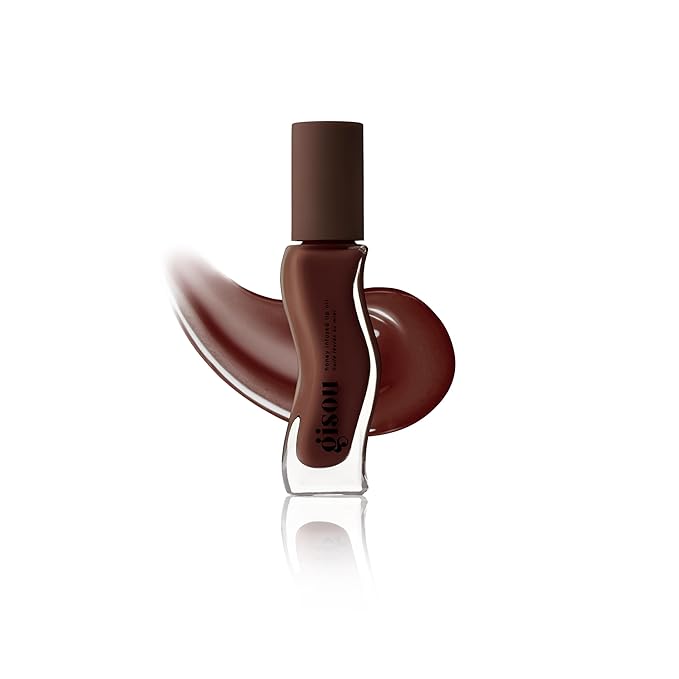 Gisou Honey Infused Hydrating Lip Oil, Nourishing Lip Moisturizer for Dry Lips (Milky Mocha)