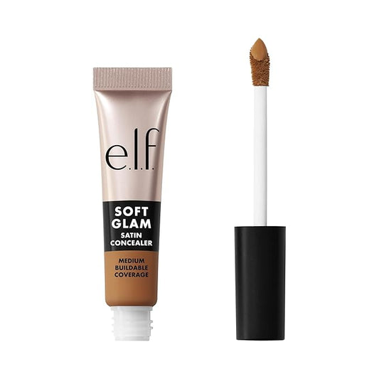 e.l.f. Soft Glam Satin Concealer, Medium Coverage For Blemishes & Under-Eye, Crease-Resistant, Long Lasting, Vegan & Cruelty-Free, 41 Tan Neutral