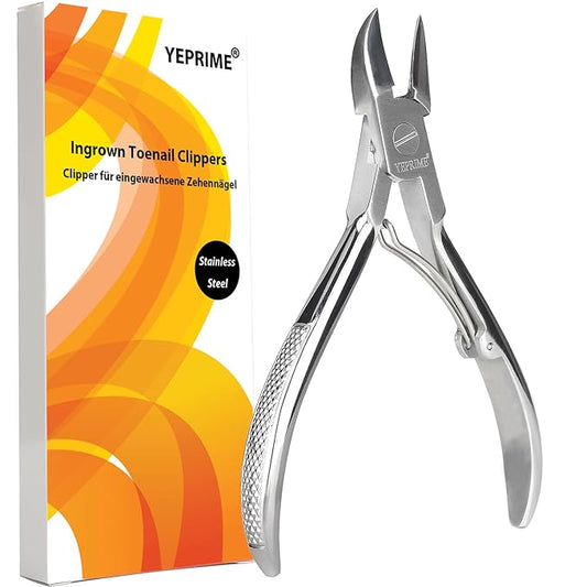 Podiatrist Toenail Clippers, Super Sharp and Wear-Resistant Toe Nail Cutters for Thick and Ingrown Nails, Hand Forged Stainless Steel Pedicure Clippers for Men Women Seniors, Curved Blade
