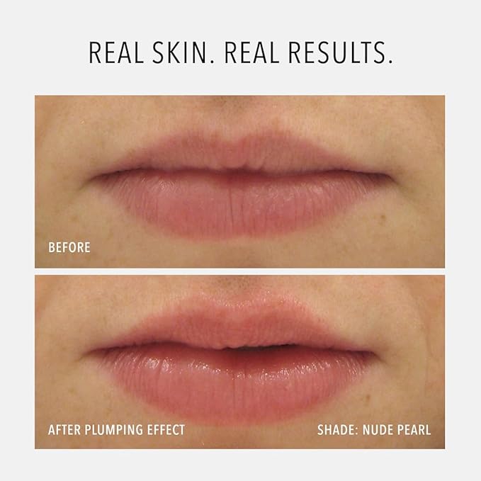HydroPeptide Perfecting Gloss, Lip Plumping Gloss & Hydrating Treatment, Volumizing Collagen-Boosting Enhancer with Hyaluronic Acid & Peptides, Beach Blush, 0.13 Ounce
