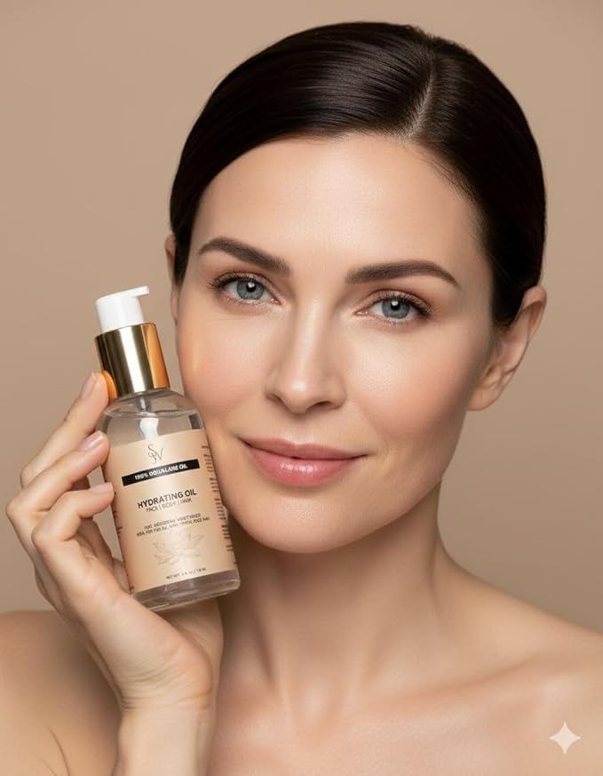 SWAG WORLDWIDE 100% Pure Squalane Oil, Sustainable, Vegan Face Oil & Body Oil - Hydrating, Fast-Absorbing Moisturizer - Ideal for Oily Skin, Face, Hair - Organic Sugarcane-Derived Squalane