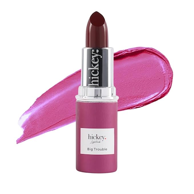 Hickey Lipstick Organic Haute Mess Terracotta & Big Trouble Berry Wine Lipstick Refill - Long Lasting Lipstick for Women, Hydrating & Moisturizing, Highly Pigmented, Gluten-Free & Vegan Lip Color