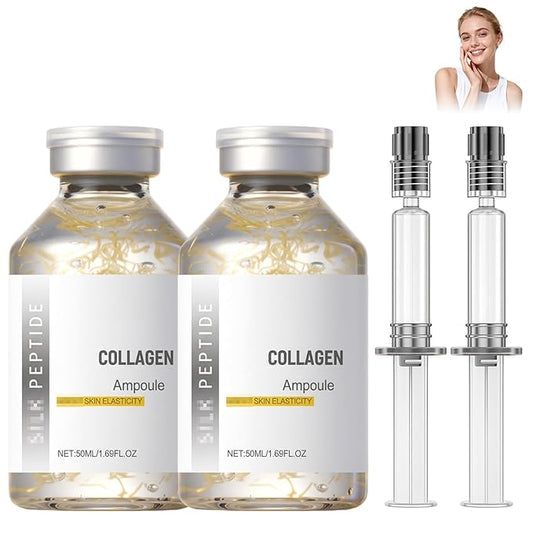 2Pcs SilkPeptide Intensive Lifting Ampoule,Collagen Peptide Intensive Lifting Serum,Korean Anti Aging Serum for Face Tightening,Lifting,Smoothing,Hydrating,100ML