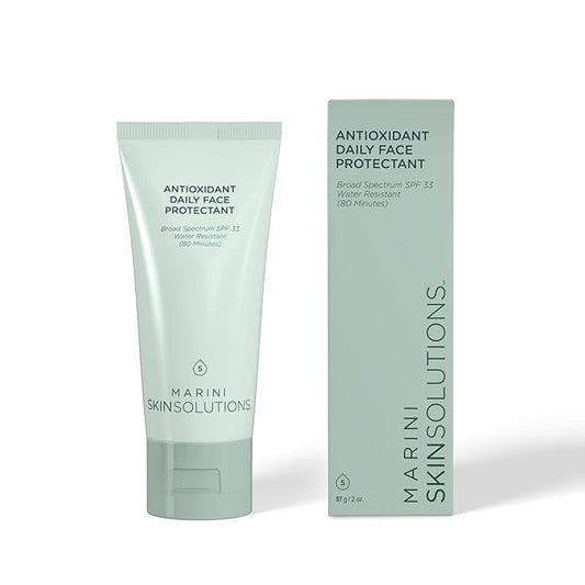 Marini SkinSolutions Antioxidant Daily Face Protectant - Broad-Spectrum SPF 33 Sunscreen - Water Resistant (80 Minutes) - Cruelty Free - Made in the USA - 2 oz