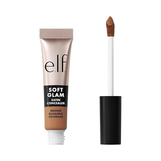 e.l.f. Soft Glam Satin Concealer, Medium Coverage For Blemishes & Under-Eye, Crease-Resistant, Long Lasting, Vegan & Cruelty-Free, 43 Tan Cool