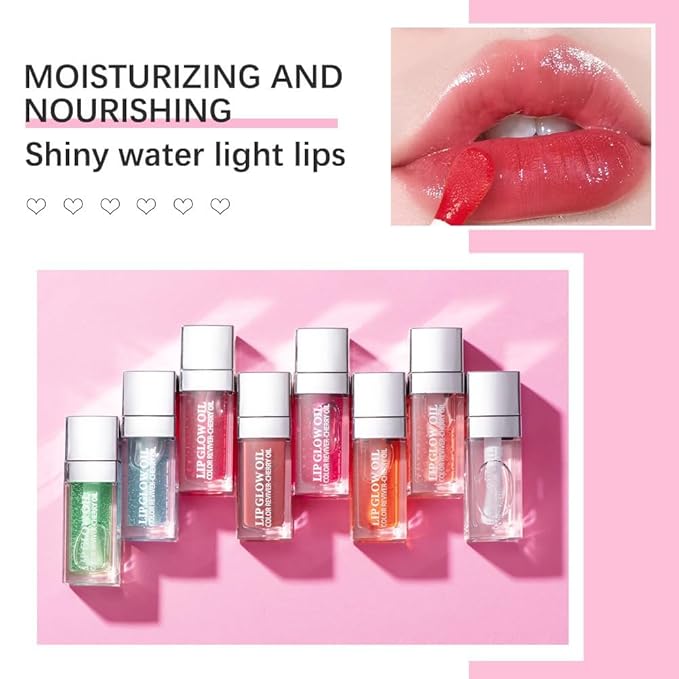GECOMO Hydrating Lip Glow Oil, Moisturizing Lip Glow Oil, Nourishing Glossy Transparent Lip Oil, Plumping Lip Oil, Lip Balm, Non-sticky Tinted Toot Lip Balm for Lip Care (ALOE) 0.2 OZ