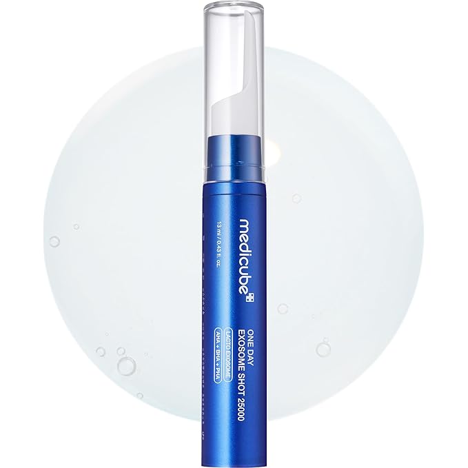 medicube Zero Exosome Shot 25,000 PPM Spicule Facial Serum | Liquid Skin Booster Serum | Exosome, AHA+BHA+PHA | Pore Care, Dead Skin Cells, Skin Texture | Korean Skin Care 0.43 fl.oz