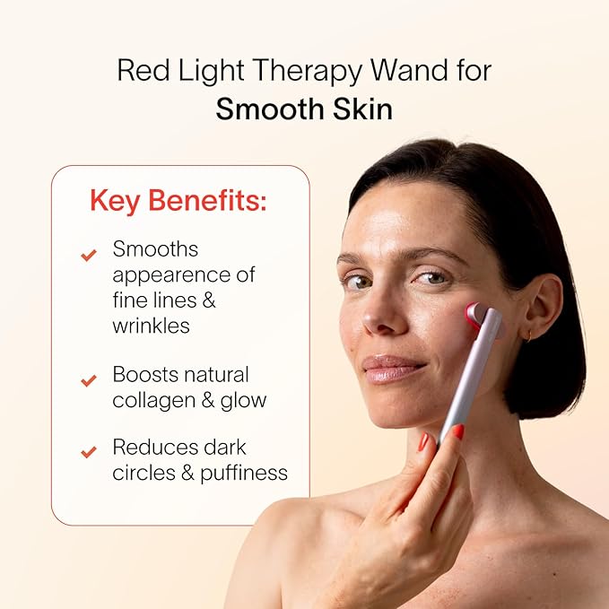 Solawave 4-in-1 Radiant Renewal Red Light Therapy Wand & Renew Complex Activation Serum | Beauty Device for Face & Neck | Serum Boosts Anti-Aging Effects, Reduces Wrinkles, Dark Circles & Puffiness
