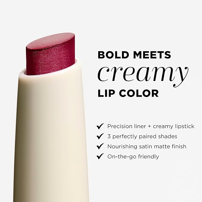HALEYS Re-mark Dual Ended 2-in-1 Lipstick & Liner (Siren), Blue Red Lip Combo Sets, Creamy Matte Moisturizing Lipstick for Women, Precision Lip Liner, Expertly Paired Lip Liner and Lip Stick Combo