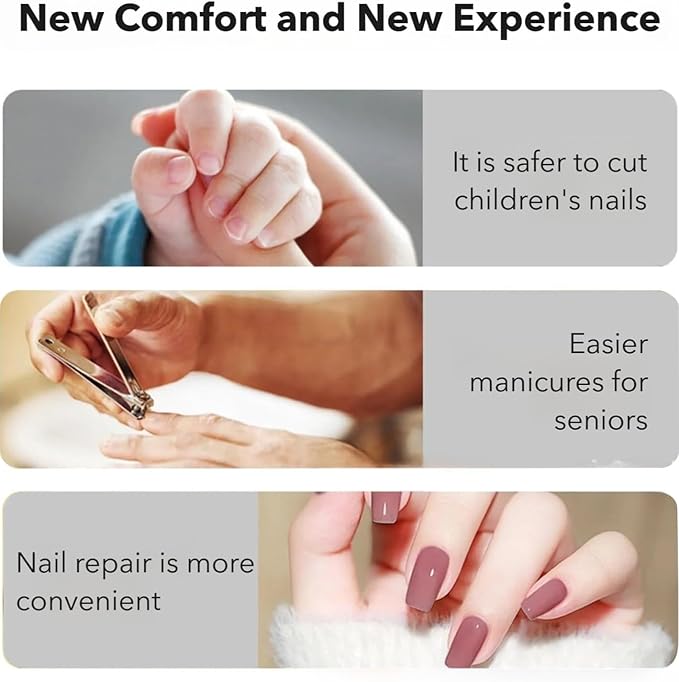 This New 2026 Electric Nail Clipper Features a Dual-Blade Design, a Large Display Screen, and Three Adjustable Speed Settings Suitable for Infants, Women, Men, Seniors, and Nails of All thicknesses