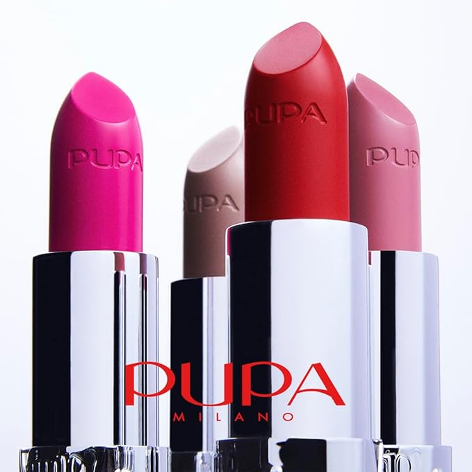PUPA Milano Vamp! Extreme Colour Lipstick With Plumping Treatment - For Fuller, Defined Lips - Adds Incredible, Deep Color To Lips - Soft Texture Adheres Perfectly - 205 Iconic Nude - 0.123 Oz