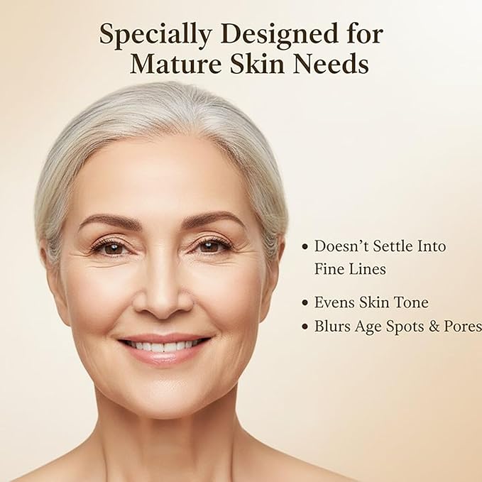 Foundation for Older Women | Mushroom Head Air Cushion CC Cream - BB Cream Full Coverage Makeup Foundation Long Lasting Waterproof Hydrating Lightweight (Dark brown)