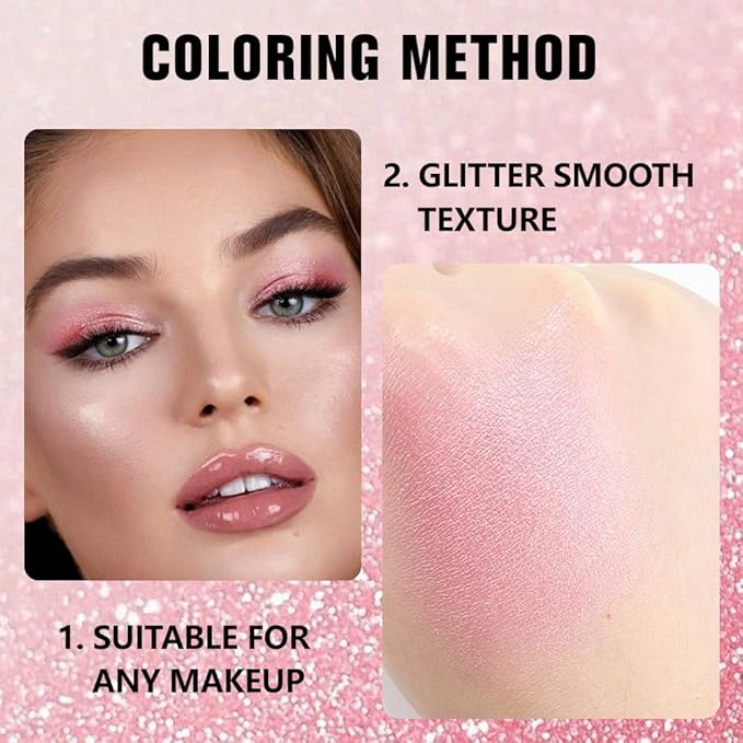 Kaely Pressed Single Eyeshadow Makeup, Pink Shimmer Highly Pigmented Monochrome Eye Shadow Palette, Waterproof Neutral Powder Mini Eyeshadow, sombras para ojos, Lightweight Blendable, 11
