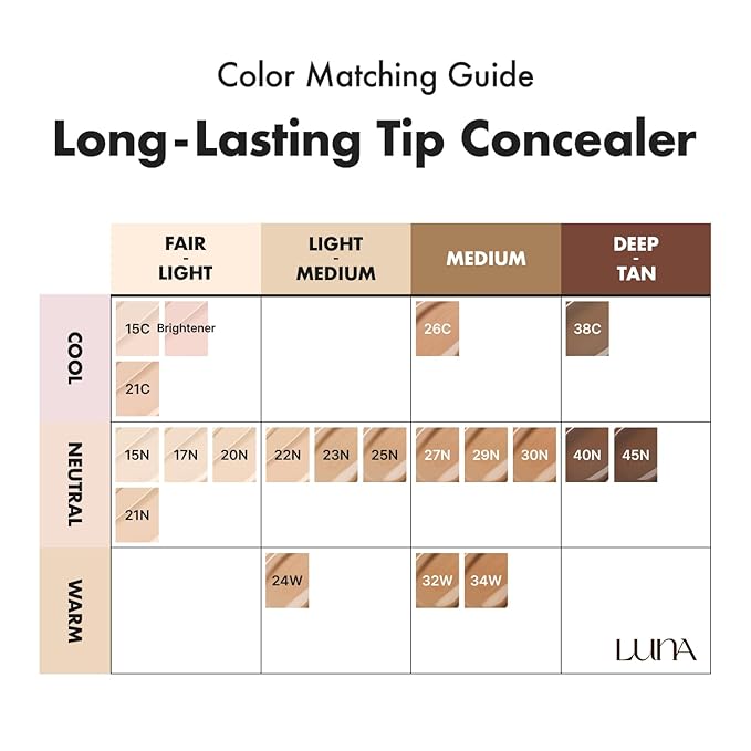 [NEW] AEKYUNGLUNA Long Lasting Tip Concealer 38C | Moisturizing Liquid Type | Full Coverage for Dark Circles, Fine Lines & Redness | Korean Makeup, 0.34 oz