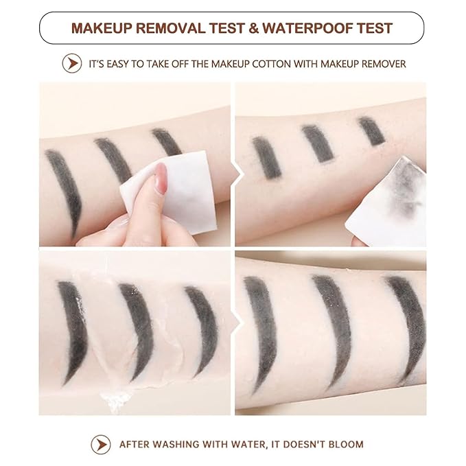 O'CHEAL Black Eyebrow Pencil for Women, Premium Eye Brow Pencil with Spoolie Brush, Longwearing for Perfect Brows, Professional, Precision, Defines, Universal Waterproof Double-ended Eyebrow Pen