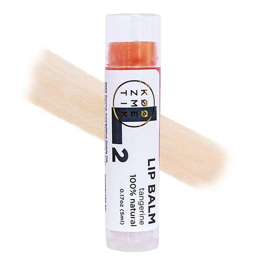 KØØZMETIK L2 Tangerine Lip Balm | Natural lip Moisturizing Care With Shea Butter, Cocoa Butter, Beeswax & Almond Oil | Hydrating Repair Formula For Soft, Smooth & Healthy Lips
