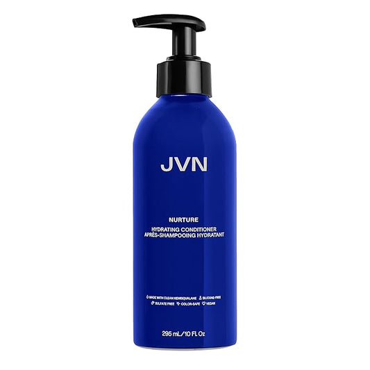 JVN Nurture Hydrating Conditioner, 10 Fl Oz, Detangles & Softens Hair, Moisture and Deeply Nourishing Conditioner, Color Safe Hair Care for Women and Men, Non-Toxic, Silicone and Paraben Free