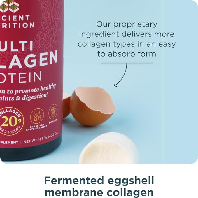 Ancient Nutrition Hydrolyzed Collagen Peptides Powder, Unflavored Multi Collagen Powder Packets for Women and Men with Vitamin C, 24 Servings, Supports Skin and Nails, Gut Health