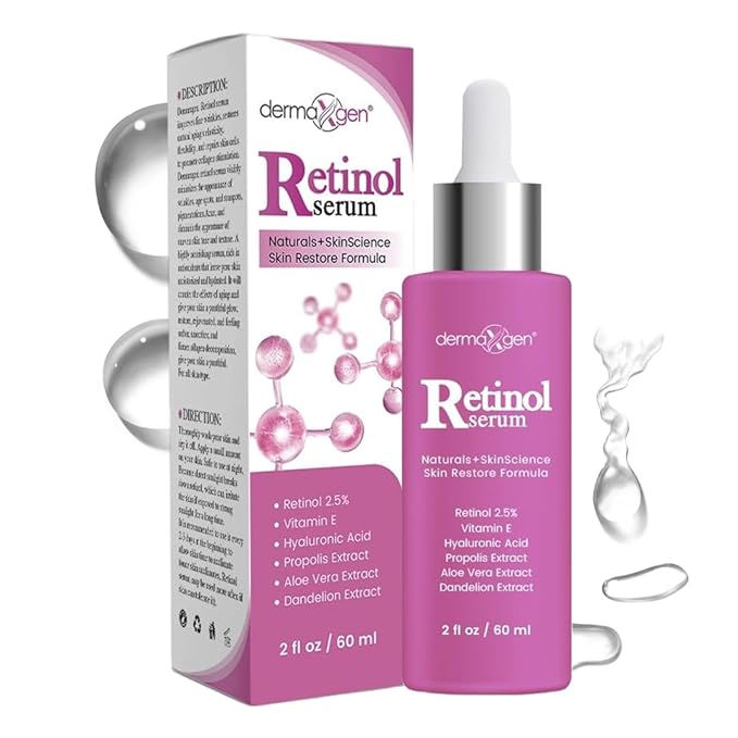 2.5% Retinol Serum for Face - Anti Aging Treatment with Hyaluronic Acid & Vitamin E - Nighttime Retinol Serum for Face - Hydrating Formula for Fine Lines & Wrinkles - 2 Fl oz