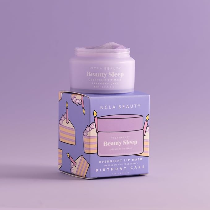 NCLA - Beauty Sleep Overnight Lip Mask | Vegan, Cruelty-Free, Clean Skincare (Birthday Cake)