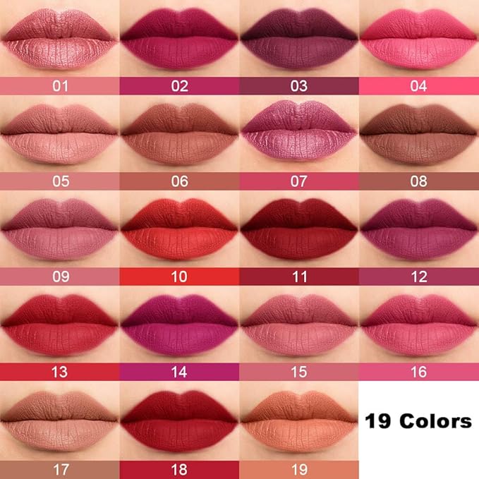 evpct 1Pcs Brown Matte Lipstick and Lip Crayon Liner Pencil Pen Set for Women Roll up Lip Liner Dark brown Lip Stain Long Lasting Waterproof labiales mate magicos 24 horas originales 06
