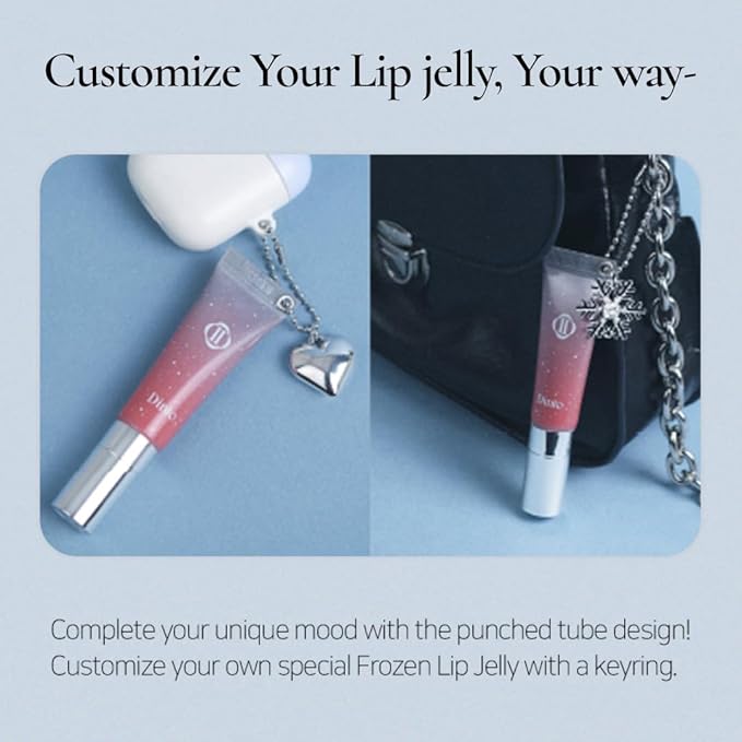 DINTO Frozen Lip Jelly - Icy Cool Plumping Lip Gloss with Metal Tip - High-Shine Non-Sticky Jelly Formula for Fuller, Juicy Lips - Vegan & Cruelty-Free - 0.34 fl oz - Shade 371 Kai