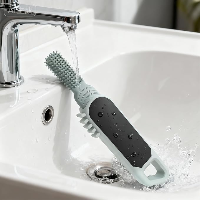 Dry or Wet Foot Callus Remover - Dual-Sided Pedicure Tool with Hidden Brush & Non-Slip Grip for Home Salon Use (Green)