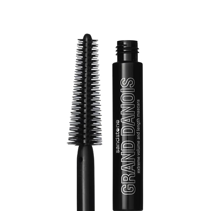 Sandstone Scandinavia Hypoallergenic Mascara Sensitive Eyes - Smudge-Proof, Sweatproof, Lengthening for Maximum Volume and Length - Vegan, Non Toxic ingredients (Brown, 9 ml)