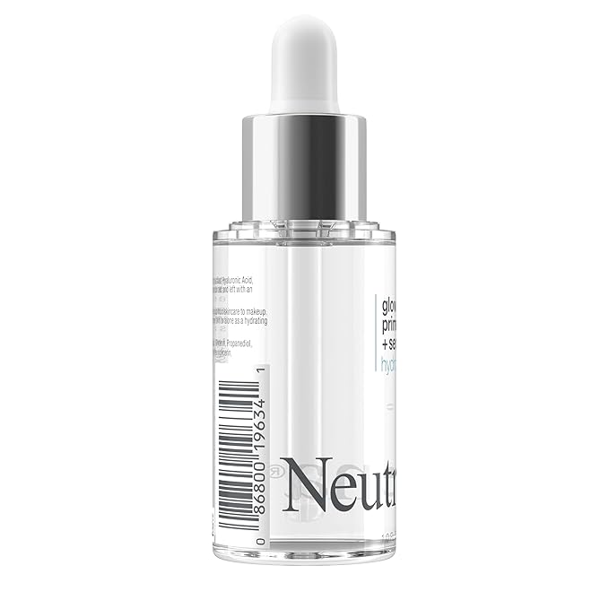 Neutrogena Hydro Boost Glow Booster Primer & Serum, Hydrating & Moisturizing Face Serum-to-Primer Hybrid, Infused with Purified Hyaluronic Acid & Designed to Instantly Hydrate, 1.0 fl. oz