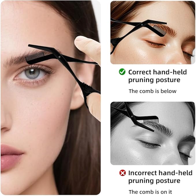 OFIDUS Eyebrow Scissors Trimmer with Comb Gift for Men and Women Stocking Stuffers