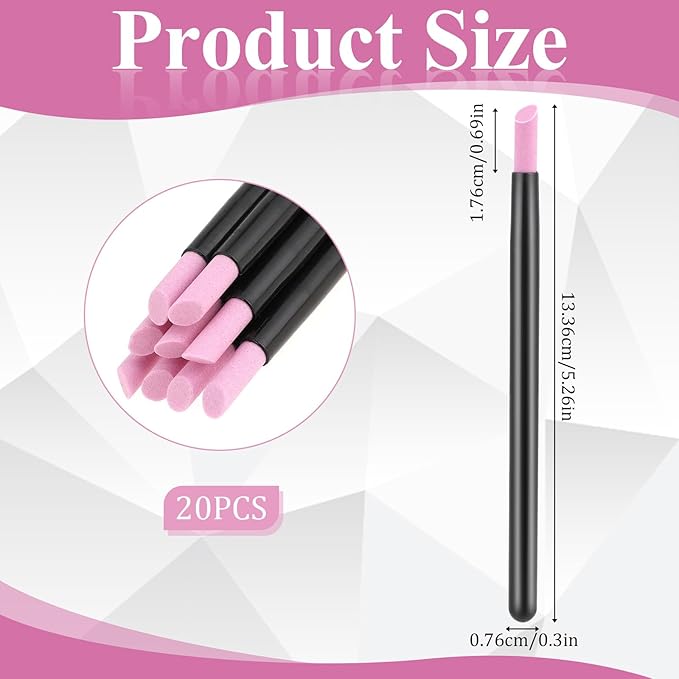 20 Pieces Pumice Stone Nail File Cuticle Stone Pusher Sanding Sticks Cuticle Remover Trimmer Buffer Art Pen Nail Manicure Tools Nails Salon Makeup Cosmetic Tool for Peeling Dead Skin Repairing