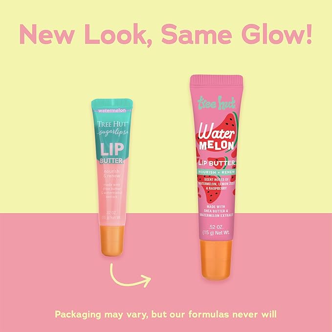 Tree Hut Sugarlips Lip Butter, Lock in Moisture & Nourish Skin for Full, Hydrated Lips, Essential Lip Care, 0.52 Fl oz.