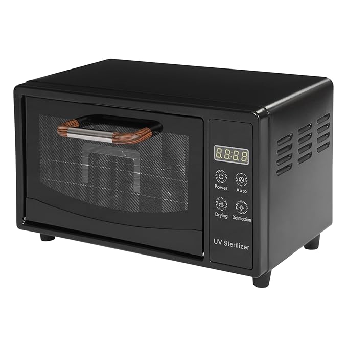 10L Nail Tool Cleaning Machine, High Capacity Nail Care Tools Drying Box Multi-Functional Manicure Tool Cleaning Cabinet for Home Use, Barbers, Beauty Salons, and Spas (Black)