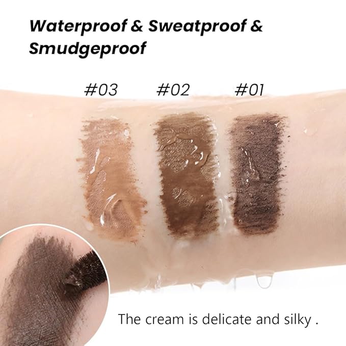 2pcs Dark Brown Brow Gel set – Volumizing, Buildable, Wax-Gel Hybrid for Full, Voluminous Brows, Locks Hairs in Place, Waterproof, Available in Brunette (01#)