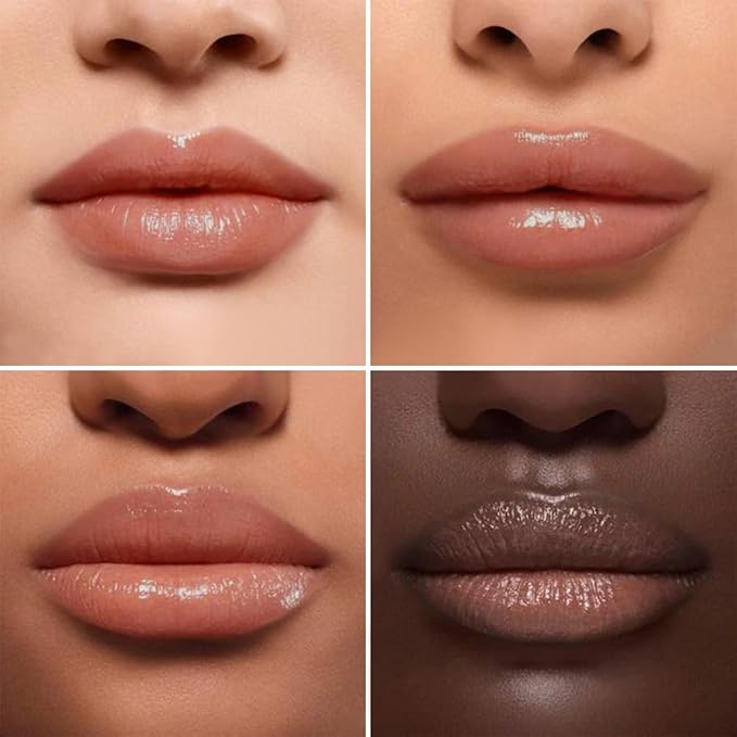 3Pcs Black&Pink&Brown Honey Tinted Lip Stain Lip Balm Lip Gloss Lipstick, Sheer Hydrating Lip Stains Tint, Moisturizing Lip Color for All Skin Tones with Natural Black Cherry