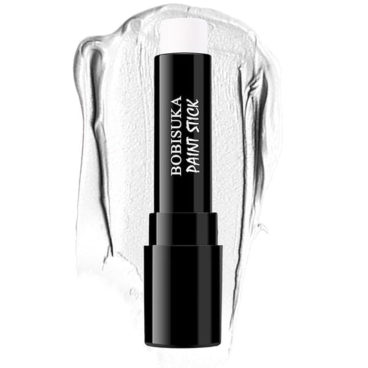 BOBISUKA White Face Paint Stick for Halloween, Sports, Cosplay – Non-Toxic Body Paint Stick for Skeleton Clown Ghost Makeup – Great for Eye Black, SFX & Costume Looks