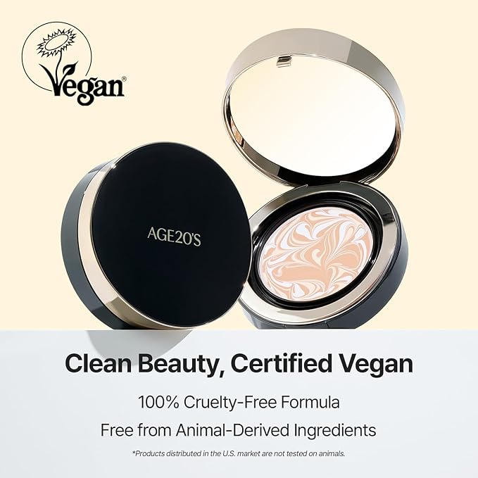 [NEW] AGE20'S Signature Essence Pact | 29W CARAMEL | Vegan Korean Cushion Foundation | Pack of 1 | Cream Foundation, Dewy & Glow Finish, Natural Coverage, SPF 50+