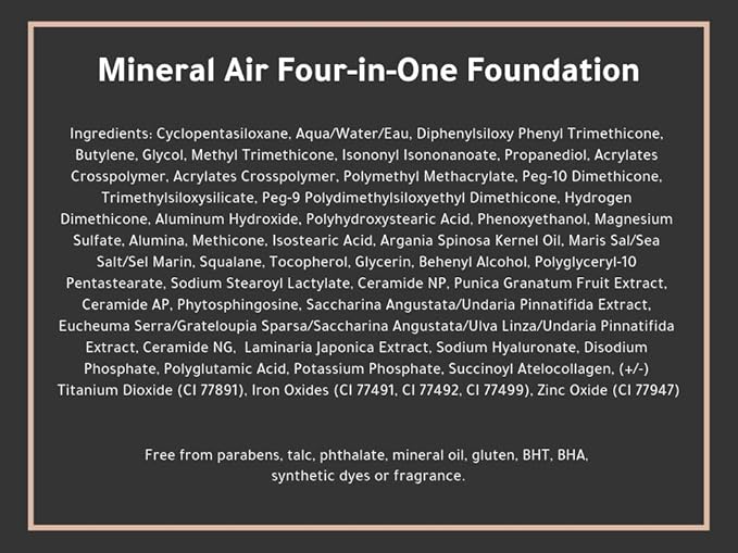 Mineral Air Four-in-One Foundation for Mineral Air Mist Device—Color, 28 ml, Standard Size - Porcelain