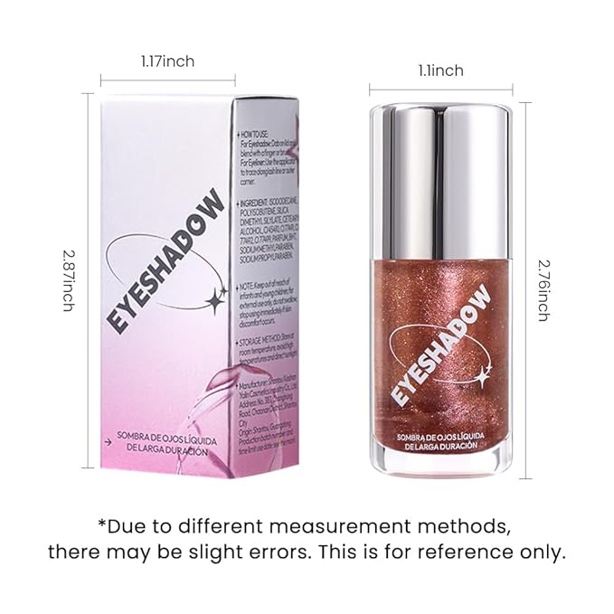Cocoa Liquid Metallic Glittler Shimmer Eyeshadow, Longwear Eye Makeup For Older Women, Buildable Highly Pigmented & Blendable Eye Shadow Cream in Shimmer Finishes, Vegan & Cruelty-Free (Cocoa)