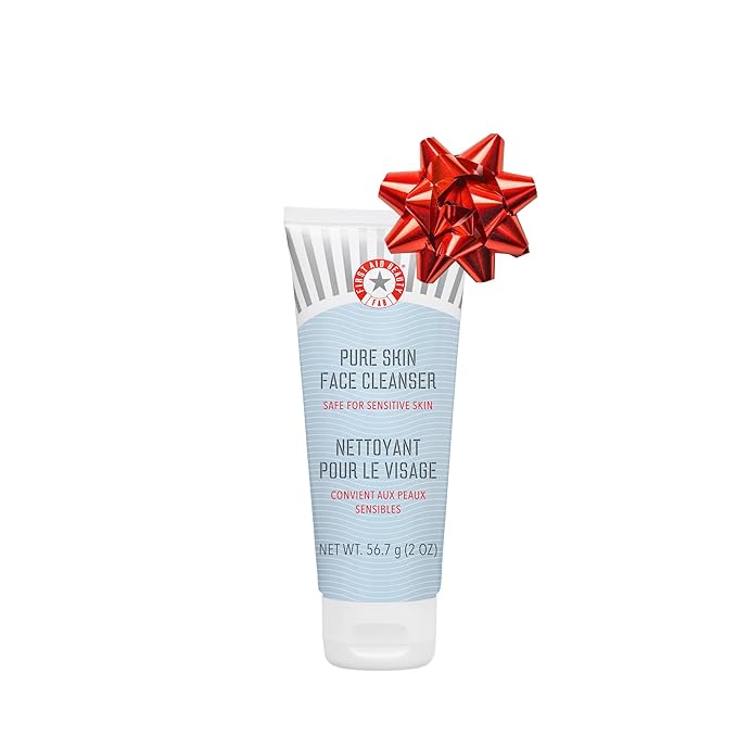 First Aid Beauty - Pure Skin Face Cleanser, Effectively Removes Makeup, Dirt, and Impurities, Gentle Cleanser Leaves Skin Soft & Supple, Safe for Sensitive Skin, Fragrance Free, 2 oz