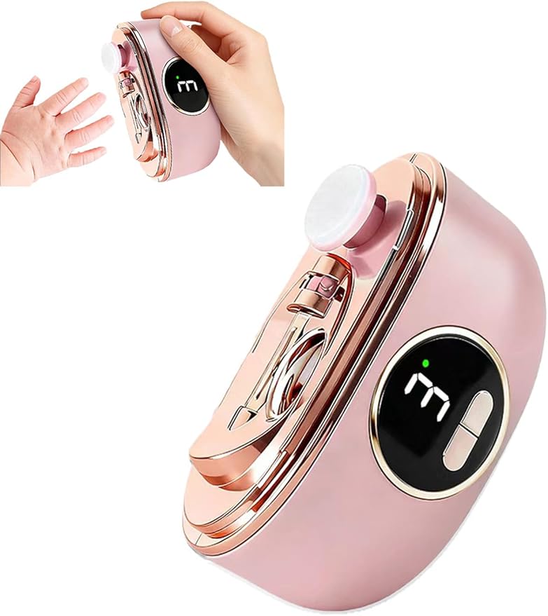 This New 2026 Electric Nail Clipper Features a Dual-Blade Design, a Large Display Screen, and Three Adjustable Speed Settings Suitable for Infants, Women, Men, Seniors, and Nails of All thicknesses