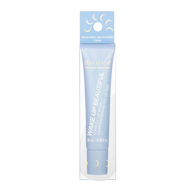 Pacifica Hydrating Lip Balm Gift Set – Flavored Lip Balm Glow Baby Tangerine, Wake Up Beautiful Lavender Lemon & Vegan Collagen Vanilla Trio, 3-Pack