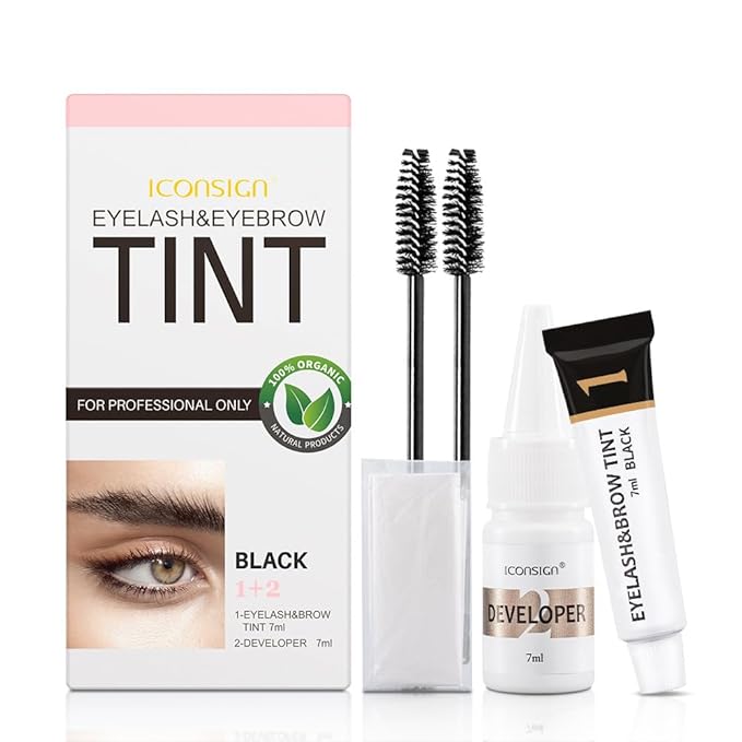 5 IN 1 Eyebrow & Eyelash Makeup Kit，03 BLACK