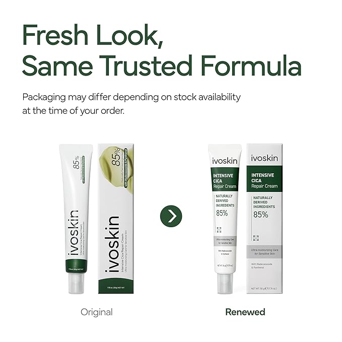 Intensive Cica Repair Cream, Korean Dexpanthenol cream, Restore Skin Barrier, Prevent Acne Breakouts, Ultra-Soothing & Hydrating Care Cream for Sensitive Skin with Madecassoside (1.76oz / 50g)