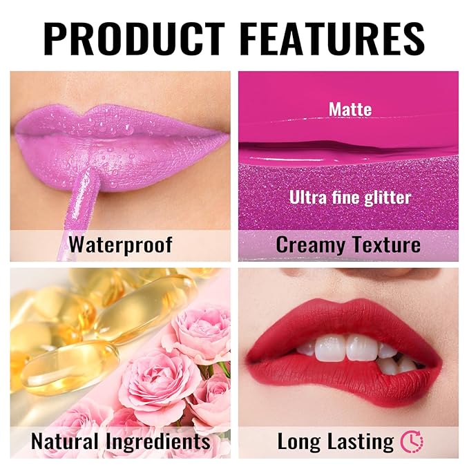Oulac Matte Liquid Pink Lipstick for Women, Baby Pink Long Lasting High Impact Lip Color, Waterproof, Creamy Formula Lip stick with Vitamin E, Vegan & Cruelty-Free, 4.5ml (M25)
