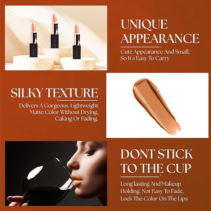 lipstick provides smooth moisturizing application creamy on my lips hydrating long lasting wear non-sticky glides on provides maximum color organic shea butter-latte