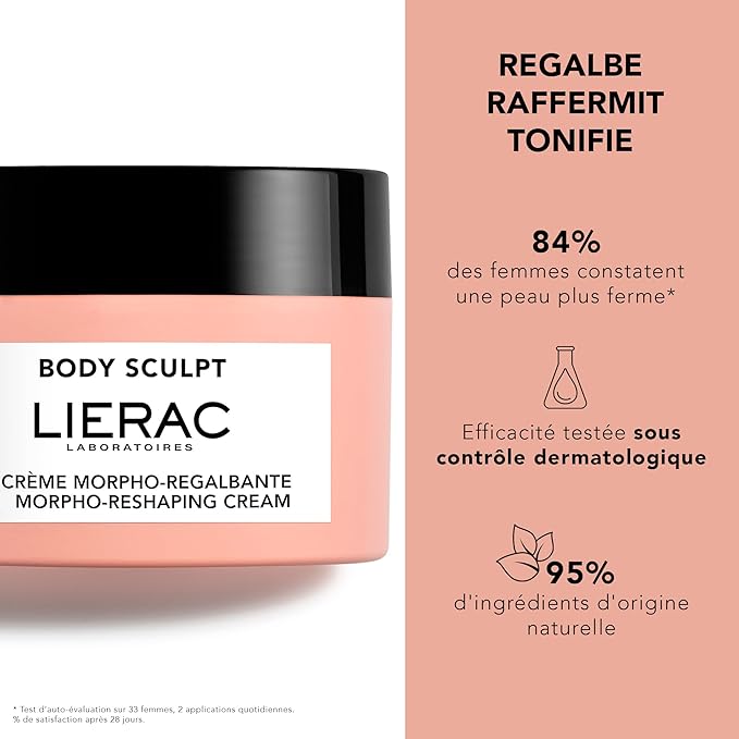Lierac Body Sculpt Morpho-Reshaping Cream - Firming, Tightening & Toning Body Cream with Silicium Extract Ideal for All Skin Types - 200ml