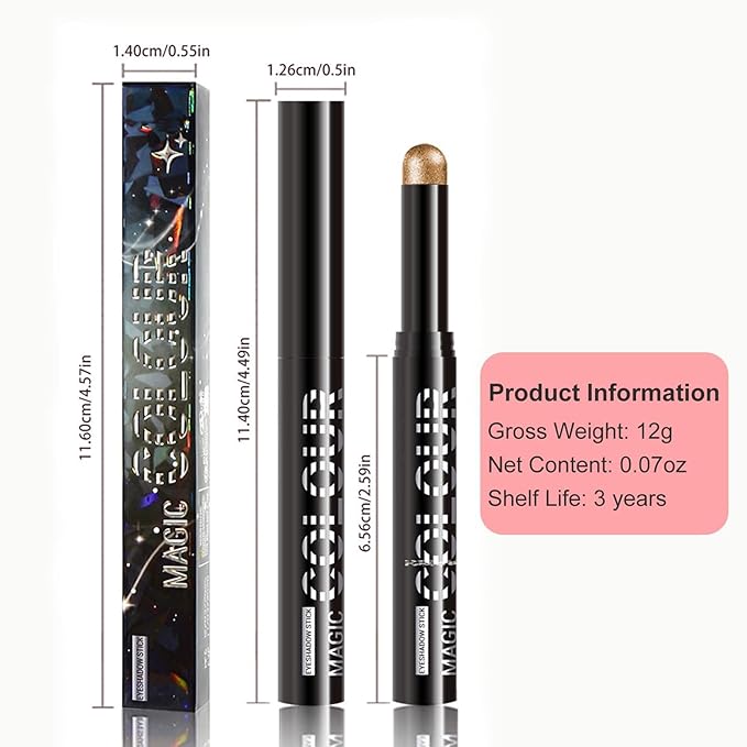 Pink Glitter Eyeshadow Stick, Light Pink Shimmer Eyeshadow, Hot Pink eyeshadow Stick Pencil, Waterproof Long Lasting High Pigment Eye Shadow Crayon Pen, Women Eye Highlighter Stick (20#)